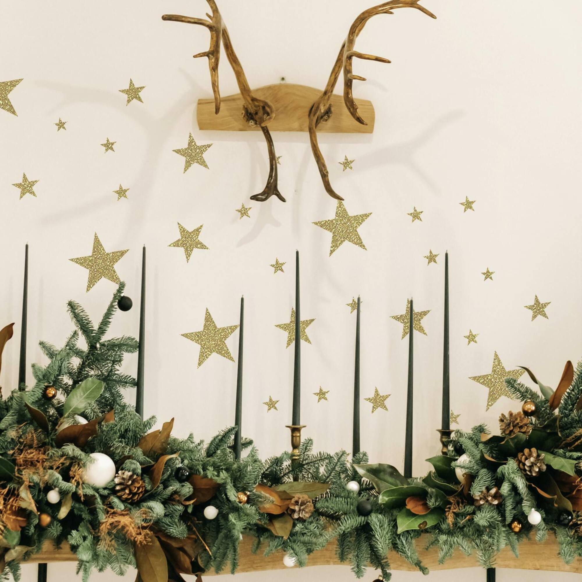 RoomMates Glitter Twinkle Stars Peel & Stick Wall Decals